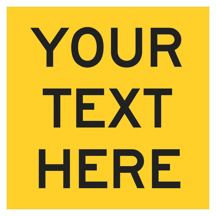 Multi Message Frame Sign - Blank Yellow (with custom text)
