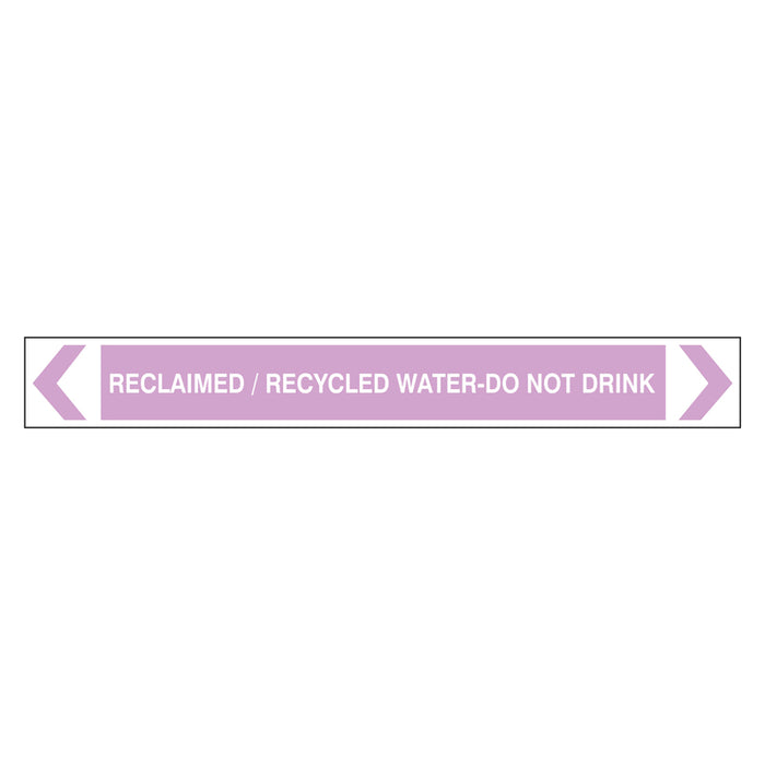 Pipe Marker - Reclaimed / Recycled Water Do Not Drink