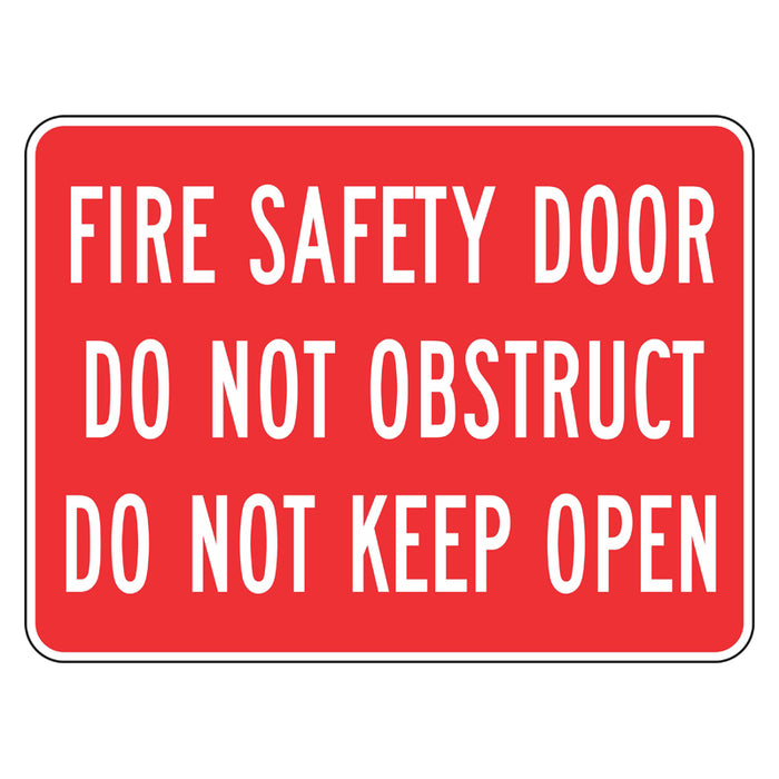 Fire Door Sign - Do Not Obstruct Do Not Keep Open