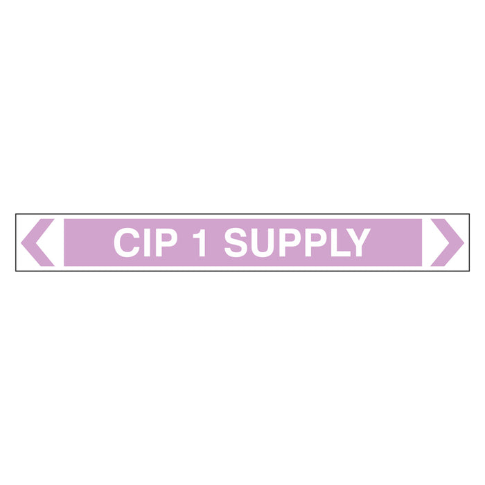 Pipe Marker - CIP 1 Supply
