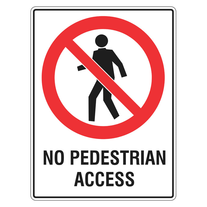 Prohibition Sign - No Pedestrian Access