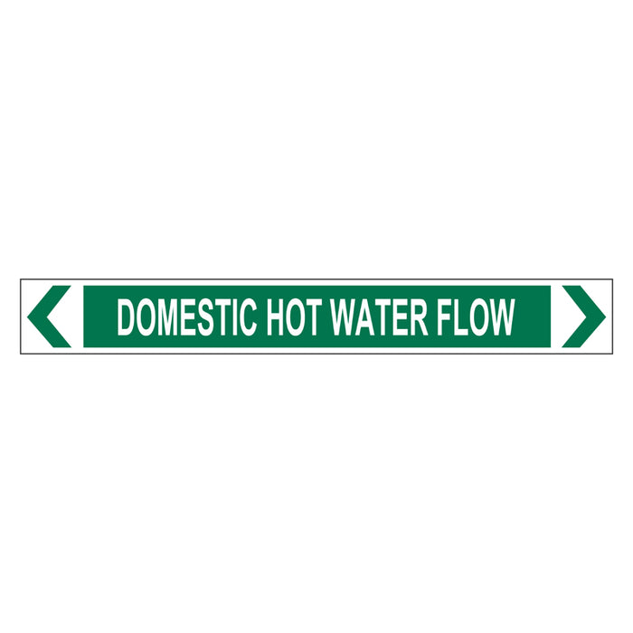 Pipe Marker - Domestic Hot Water Flow