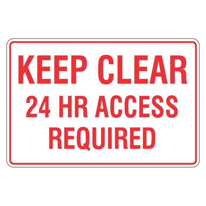 Car Park Sign - Keep Clear 24 Hr Access Required