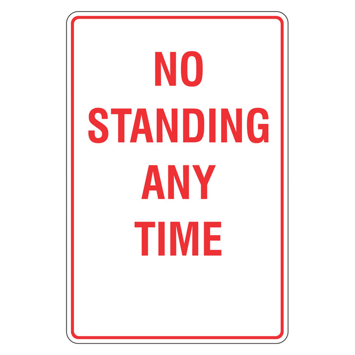 Car Park Sign - No Standing Any Time