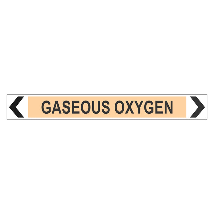 Pipe Marker - Gaseous Oxygen