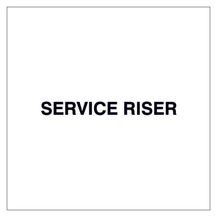 Fire Door Text - Service Riser