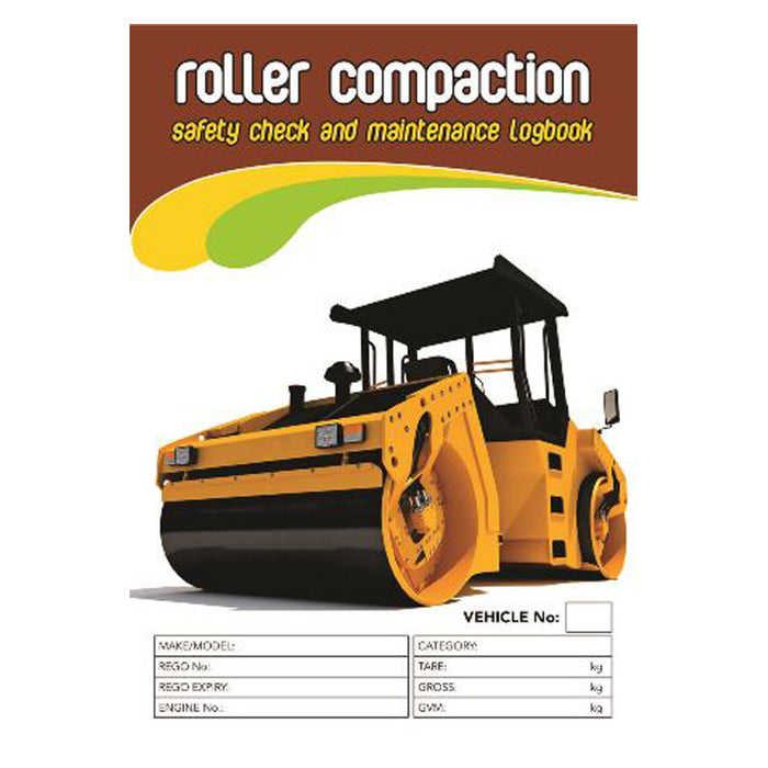Roller Compaction Safety Check & Maintenance Log Book