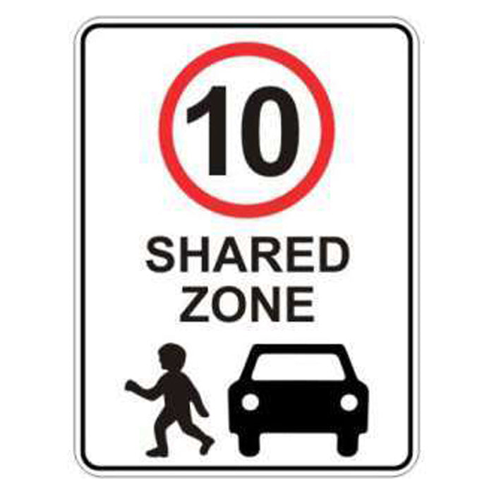 Traffic Sign - 10 KM Shared Zone (R4-4)