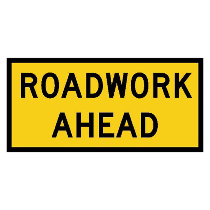 Box Edge Sign - Roadwork Ahead.