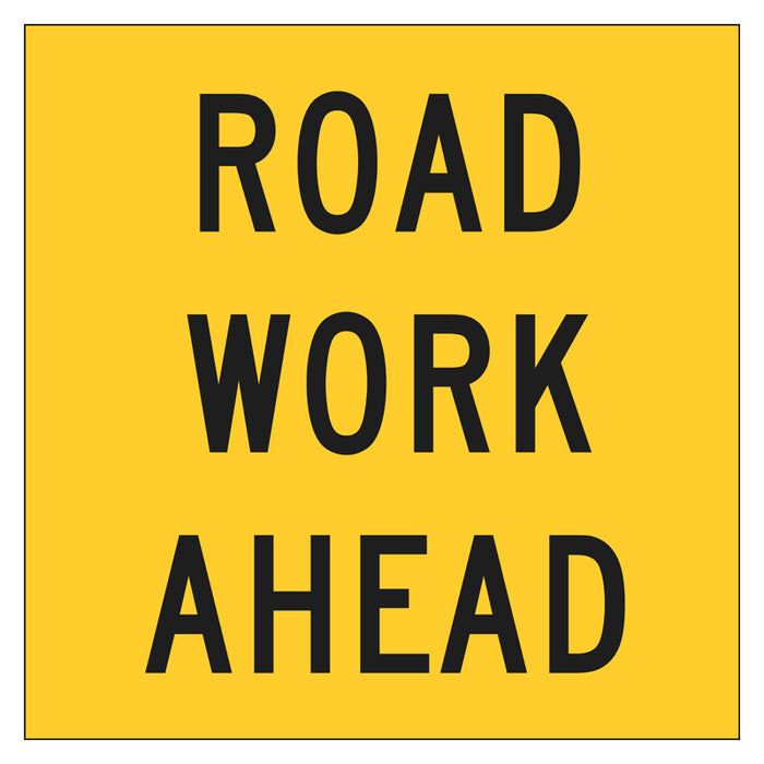 Multi Message Frame Sign - Road Work Ahead