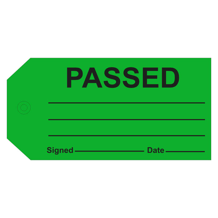 Quality Control Tags - Passed