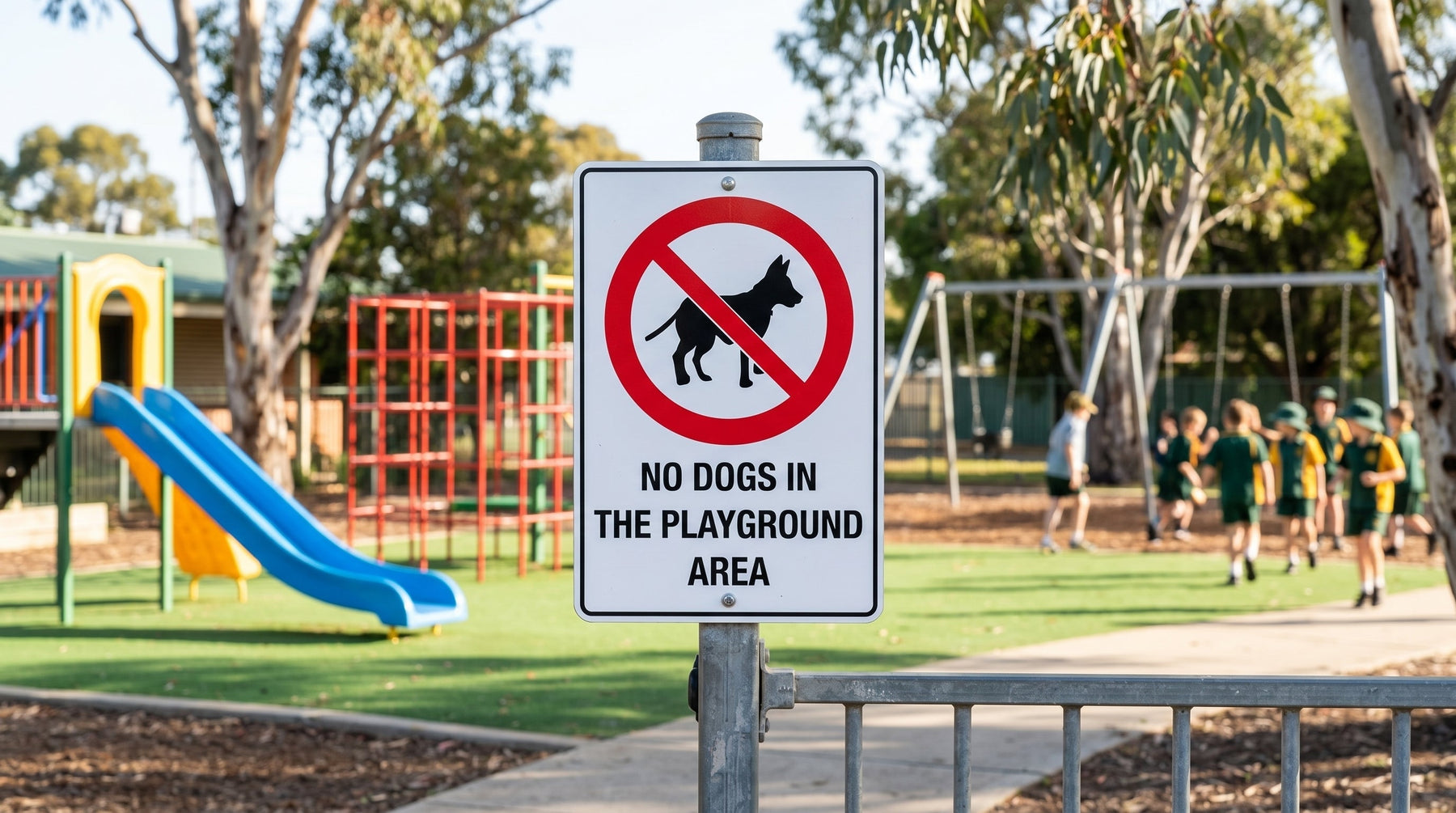 School Playground & Play Area Signs: No Dogs, Supervision & Safe Play