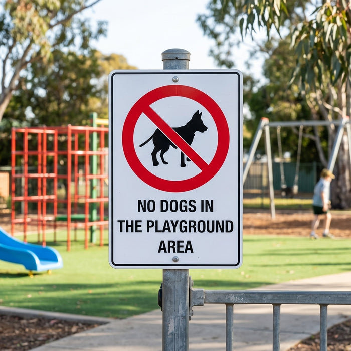 School Playground & Play Area Signs: No Dogs, Supervision & Safe Play