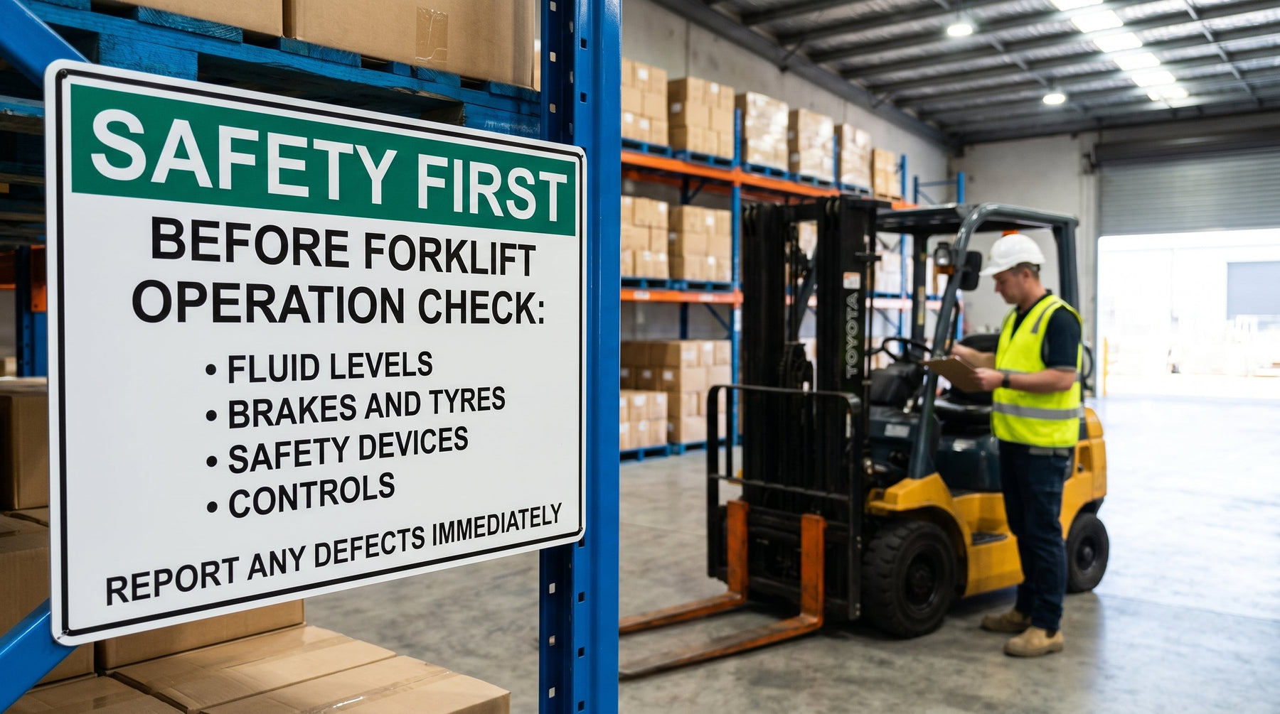 Pre-Start Inspection Signs, Tags & Log Books for Mobile Plant