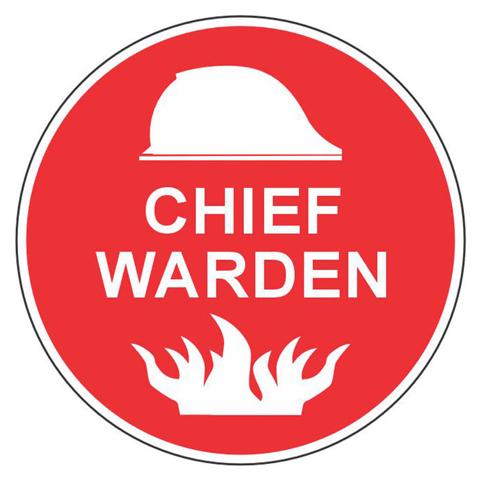 Hard Hat Label - Chief Warden