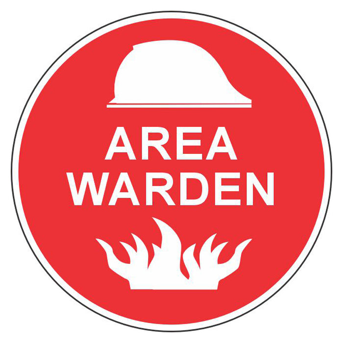 Hard Hat Label - Area Warden