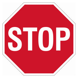 Traffic Sign - Stop (R1-1A) - 600x600mm Class 1 reflective aluminium