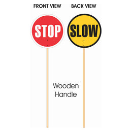 Stop / Slow Bats - wooden handle