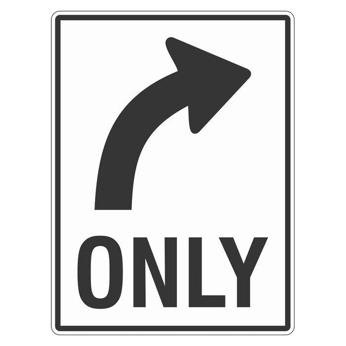 Traffic Sign - Right Only (R2-14A)