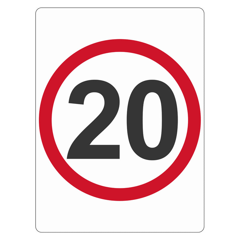 Traffic Sign - 20 KM (R4-1) — Safetysigns.com.au