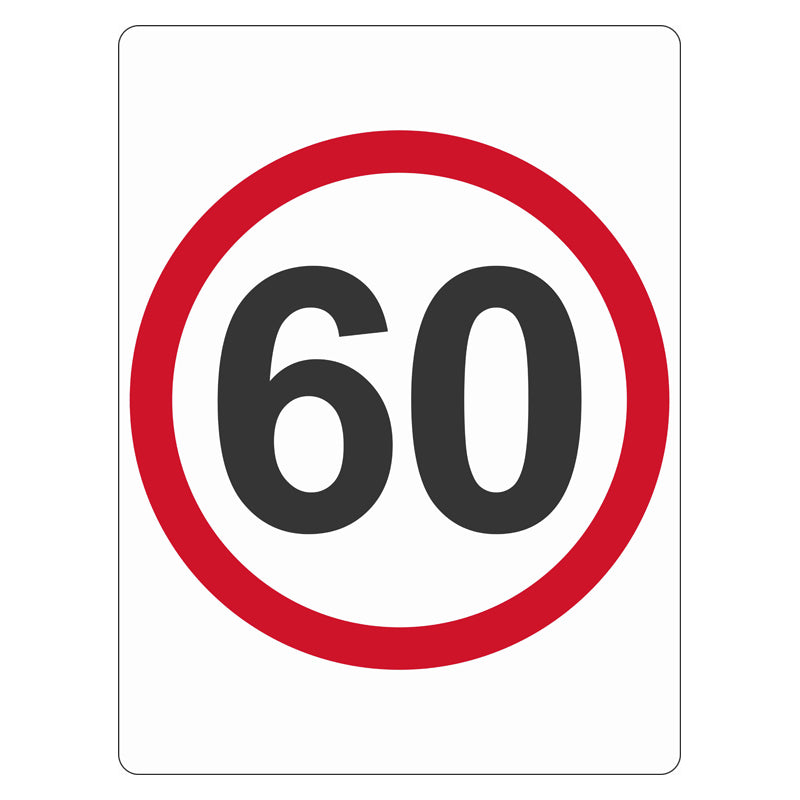Traffic Sign - 60 KM (R4-1) — Safetysigns.com.au