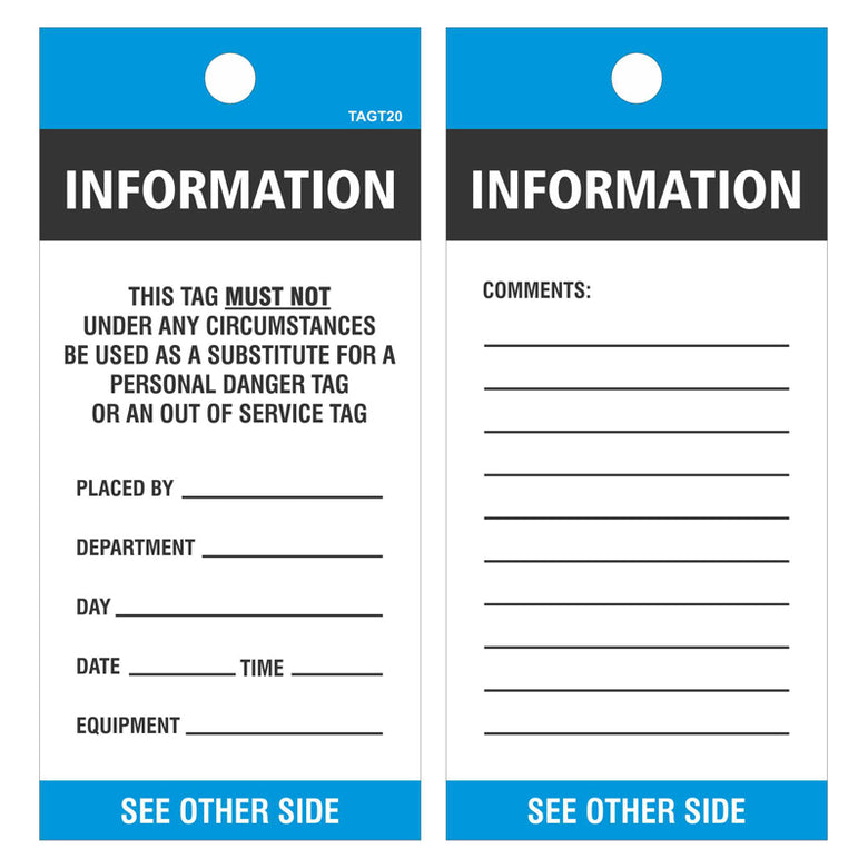 Tear Proof Synthetic Tags — Safetysigns.com.au