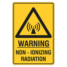 Warning Sign - Non-Ionizing Radiation - 300x450mm polypropylene