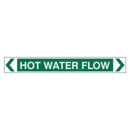 Pipe Marker - Hot Water Flow