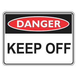 Danger Sign - Keep Off - 225x300mm metal