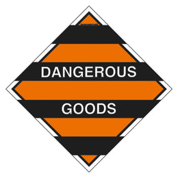 Hazchem Sign - Dangerous Goods - 270x270mm polypropylene