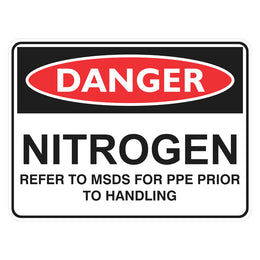 Danger Sign - Nitrogen - 225x300mm metal