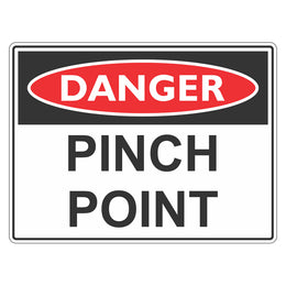 Danger Sign - Pinch Point - 100x140mm self-adhesive vinyl