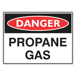 Danger Sign - Propane Gas - 450x600mm metal