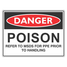 Danger Sign - Poison - 225x300mm metal