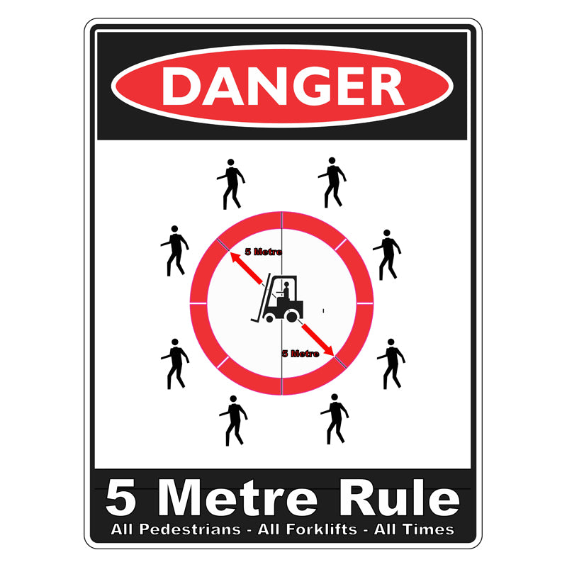 Sign Following Distance 5m Danger Sign - 5 Metre Rule — Safetysigns.com.au