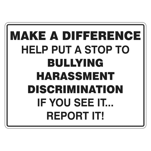 Bullying Not Acceptable Sign – Safetysigns.com.au