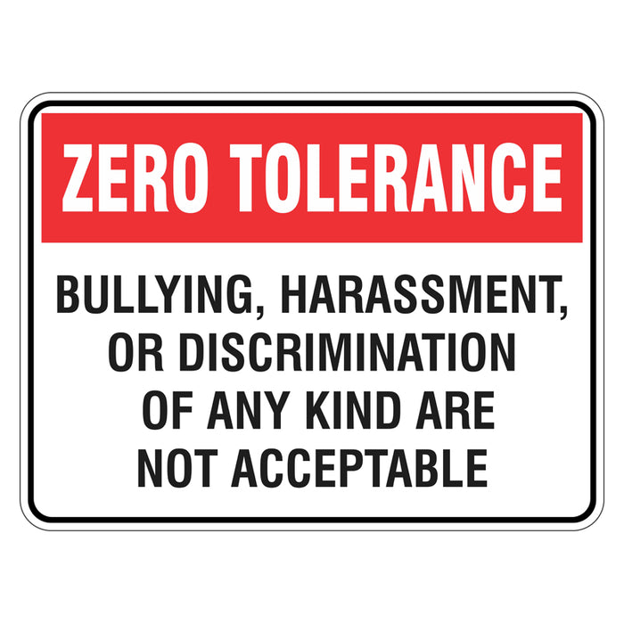 Bullying Not Acceptable Sign — Safetysigns.com.au