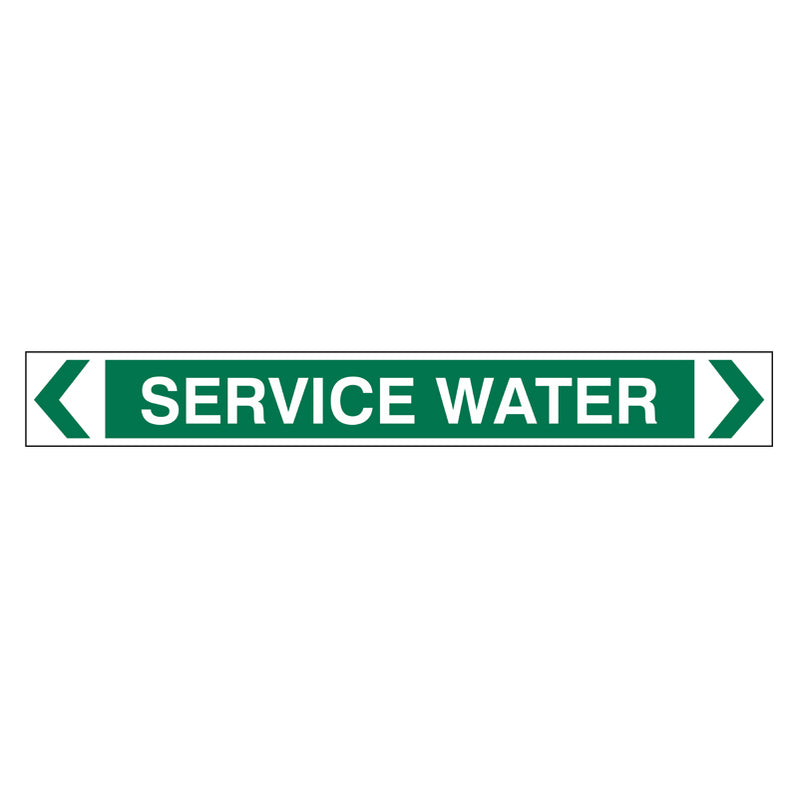Water Service Riser Sign Pipe Marker - Service Water — Safetysigns.com.au