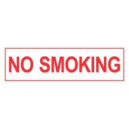 No Smoking Sign - 100x350mm self-adhesive vinyl