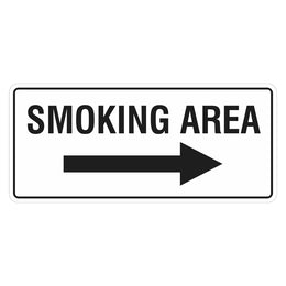 Smoking Area Sign - 200x450mm polypropylene