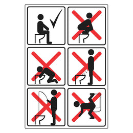 Please Do Not Stand Sign - 150x225mm self-adhesive vinyl