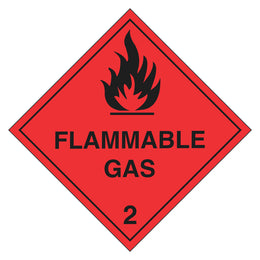 Hazchem Sign - 2 Flammable Gas - 270x270mm metal