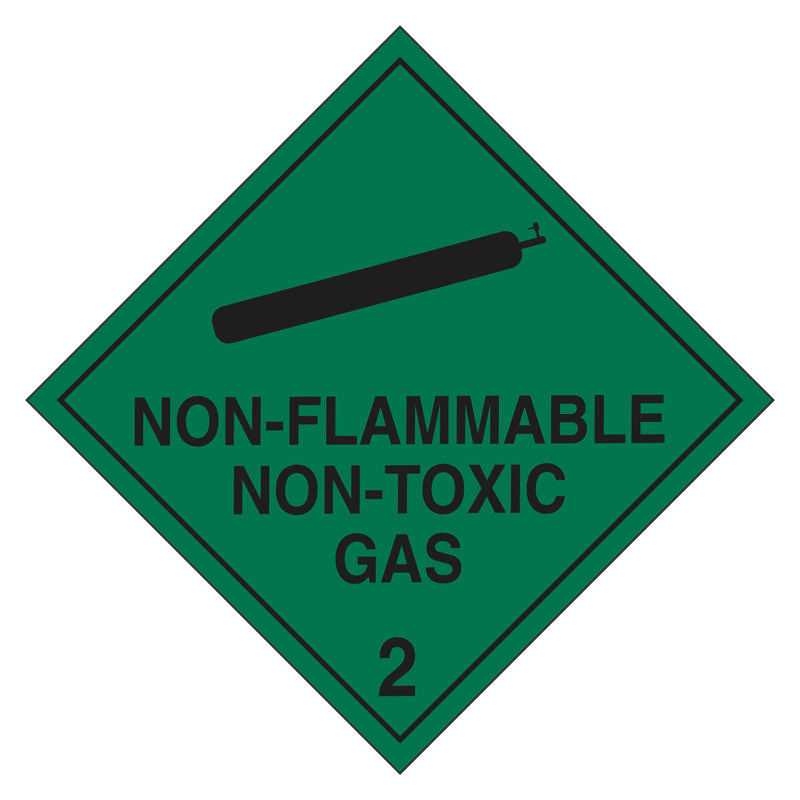 Hazchem Sign - 2 Non-Flammable Non-Toxic Gas — Safetysigns.com.au