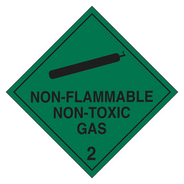 Hazchem Sign - 2 Non-Flammable Non-Toxic Gas - 270x270mm metal