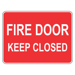 Fire Door Sign - Keep Closed - 225x300mm polypropylene