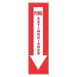 Fire Extinguisher Sign - 100x350mm self-adhesive vinyl