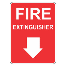 Fire Extinguisher Sign - 225x300mm metal
