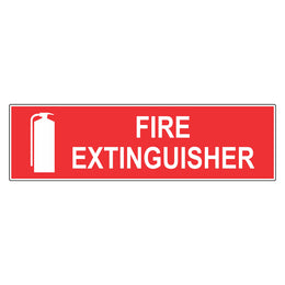 Fire Extinguisher Sign - 100x350mm self-adhesive vinyl
