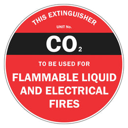 Fire Extinguisher Disc - CO2 - 210mm metal