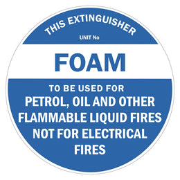 Fire Extinguisher Disc - Foam - 210mm metal